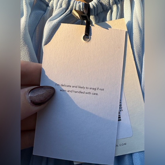 Club London REYNA Powder Blue Pleated Chiffon Cold-Shoulder Maxi Dress NWT! - Picture 7 of 9